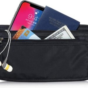 Passport Holder - Money Belt Secure Hidden Travel Wallet Undercover Fanny Pack with RFID Blocking