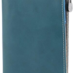 Travel Passport Wallet, Leather Travel Wallet, Slim Passport holder for Travel, for Secure Traveling and Documentation Organizer (Dark Blue)