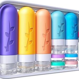 19pack Travel Bottles for Toiletries, TSA Approved Silicone Travel Size Containers for toiletries, Refillable & Leakproof Travel shampoo and conditioner bottles