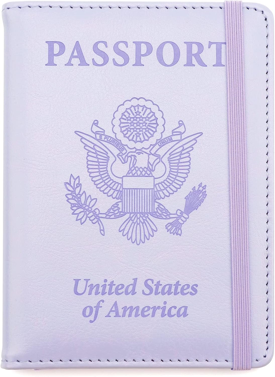 Passport Holder for Travel, Leather Passport Holder RFID Blocking Passport Cover Wallet Passport Case with Pen Holder Passport Holders for Travel Women Men Family Travels Must Haves Essentials,Purple