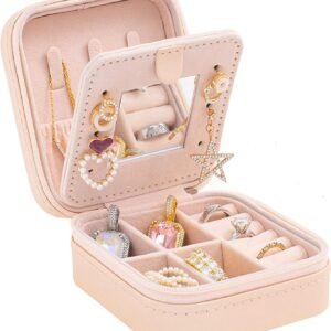 KElofoN Travel Jewelry Case and Organizer with Mirror - Gift for Women and Girls
