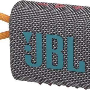 JBL Go 3 - Portable Mini Bluetooth Speaker, big audio and punchy bass, IP67 waterproof and dustproof, 5 hours of playtime, speaker for home, outdoor and travel (Grey)