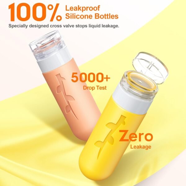 19pack Travel Bottles for Toiletries, TSA Approved Silicone Travel Size Containers for toiletries, Refillable & Leakproof Travel shampoo and conditioner bottles - Image 5