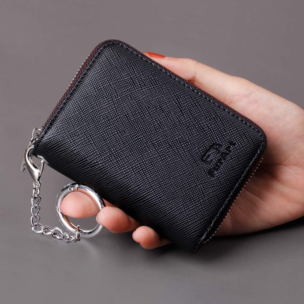 FurArt Credit Card Wallet, Zipper Business Card Holder for Women, RFID Blocking, KeyChain Wallet, Compact Size - Image 4