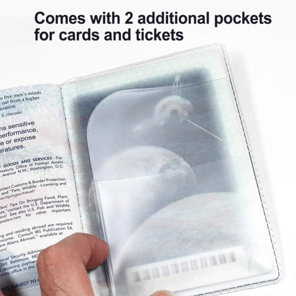 5 Pack Clear Passport Cover, Clear Passport Holder Travel Document Organizer, Plastic US Passport Hold - Image 4