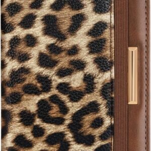 Passport Holder Cover Travel RFID Blocking Passport Cover Rose Gold Cute Flowers Passport Wallet with Elastic Band for Women