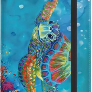 Passport Holder, RFID Blocking Passport Cover Wallet with Credit Card Slot and Boarding Pass Slot Combo, Leather Travel Documents Organizer Women Men, TurtleA