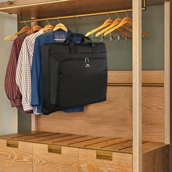 MATEIN Garment Bag for Travel, Large Carry on Garment Bags with Strap for Business, Waterproof Hanging Suit Luggage Bag for Men Women, Wrinkle Free Suitcase Cover for Shirts Dresses Coats, Black - Image 7