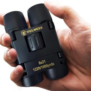 Binoculars for Adults | Compact Small Mini Travel Binocular for Bird Watching High Powered Electronics Cruise Ship Essentials Norwegian Alaska Must Haves Hiking Camping Gear a by VULNESS (Black, 8X21)