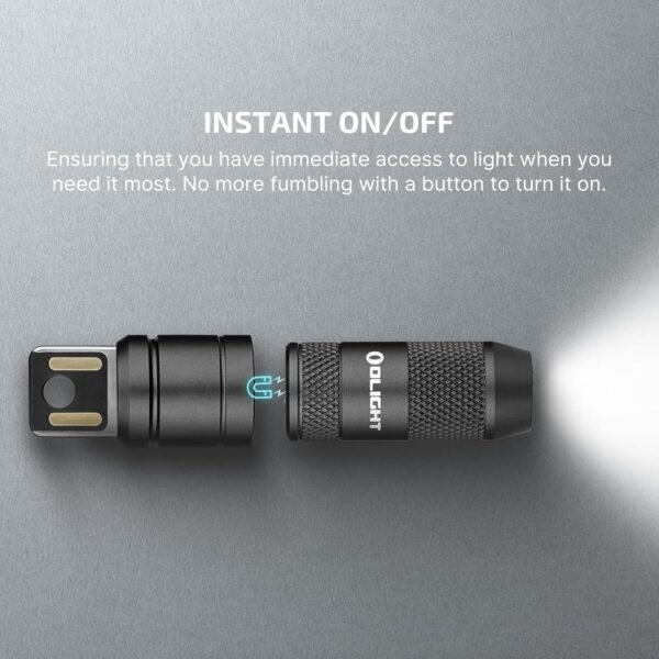 OLIGHT IMINI 2 EDC Rechargeable Keychain Flashlight, 50 Lumens Compact and Portable Mini LED Keyring Lights with Built-in Battery Ideal for Everyday Carry and Emergencies (Black) - Image 4
