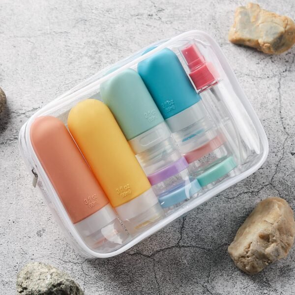 16 Pack Travel Bottles Set - TSA Approved Leak Proof Silicone Squeezable Containers for Toiletries, Conditioner, Shampoo, Lotion & Body Wash Accessories (16 pcs/White Pack) - Image 4