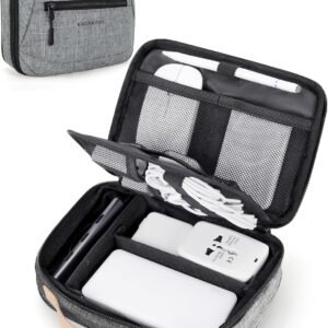 BAGSMART Electronics Organizer Travel Case, Cord Organizer Travel Cable Bag for Tech Accessories(Gray)