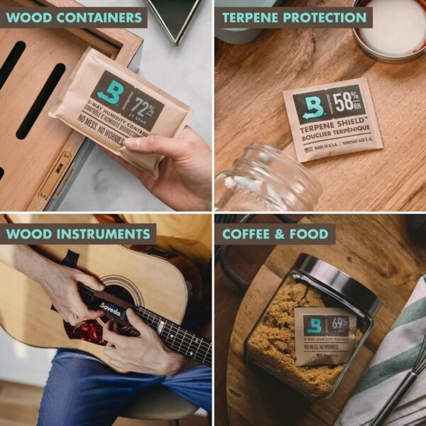 Boveda 72% RH 2-Way Humidity Control – Restores & Maintains Humidity–All In One Solution For Humidification- Patented Technology for Humidity Control Convenient & Versatile - 10 Count Resealable Bag - Image 7